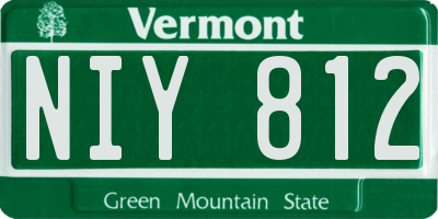 VT license plate NIY812