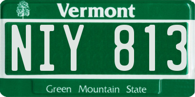 VT license plate NIY813