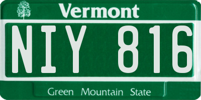 VT license plate NIY816