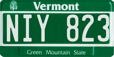 VT license plate NIY823