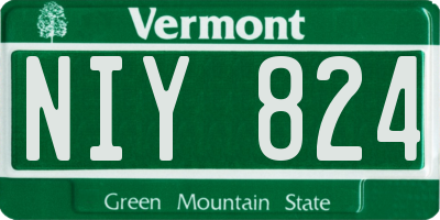 VT license plate NIY824