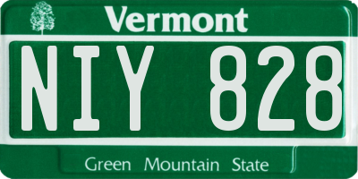 VT license plate NIY828