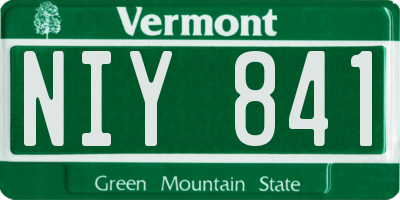 VT license plate NIY841