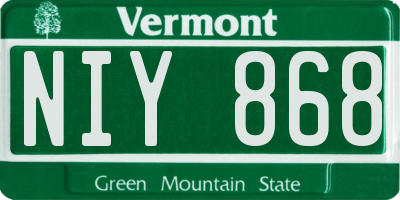 VT license plate NIY868