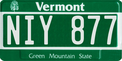 VT license plate NIY877
