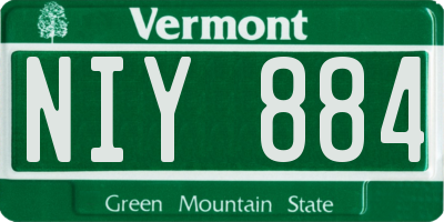 VT license plate NIY884