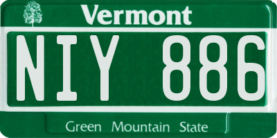 VT license plate NIY886