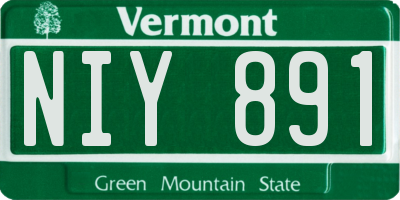 VT license plate NIY891
