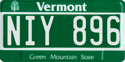 VT license plate NIY896