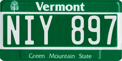 VT license plate NIY897