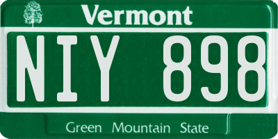 VT license plate NIY898