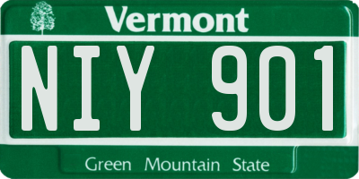 VT license plate NIY901
