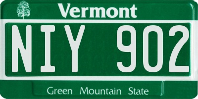 VT license plate NIY902