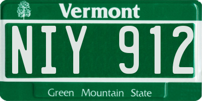 VT license plate NIY912