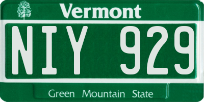 VT license plate NIY929