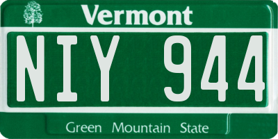 VT license plate NIY944