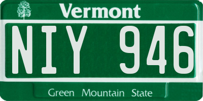 VT license plate NIY946
