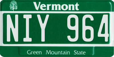 VT license plate NIY964