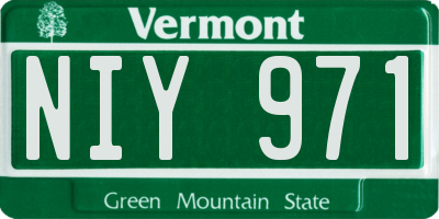 VT license plate NIY971