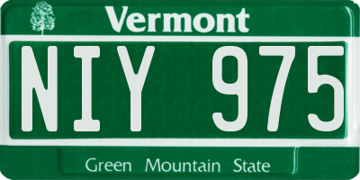 VT license plate NIY975