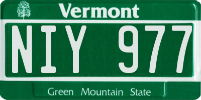 VT license plate NIY977