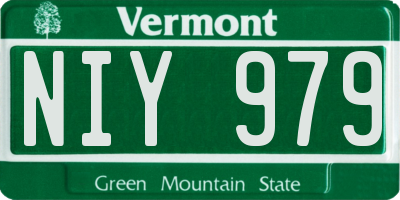 VT license plate NIY979