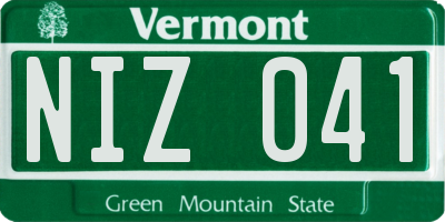 VT license plate NIZ041