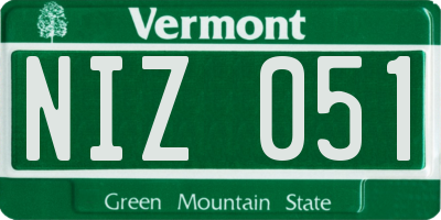 VT license plate NIZ051