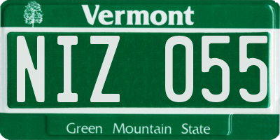 VT license plate NIZ055