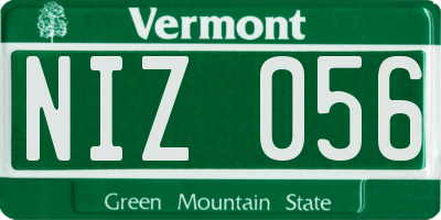 VT license plate NIZ056