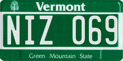 VT license plate NIZ069