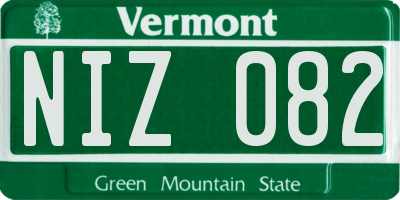 VT license plate NIZ082