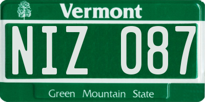 VT license plate NIZ087