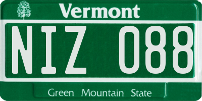 VT license plate NIZ088
