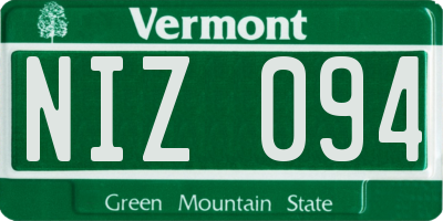 VT license plate NIZ094