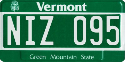 VT license plate NIZ095