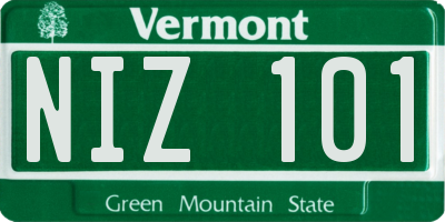 VT license plate NIZ101