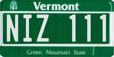 VT license plate NIZ111
