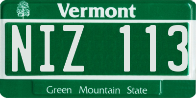VT license plate NIZ113