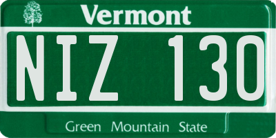 VT license plate NIZ130