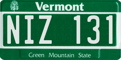 VT license plate NIZ131