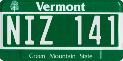 VT license plate NIZ141