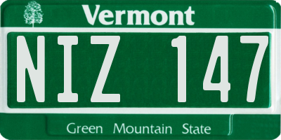 VT license plate NIZ147