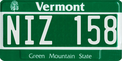 VT license plate NIZ158