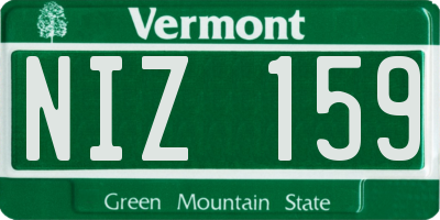 VT license plate NIZ159