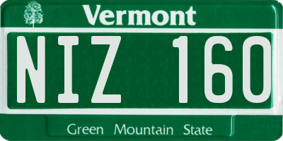 VT license plate NIZ160