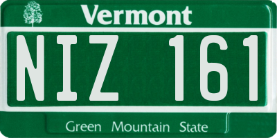 VT license plate NIZ161