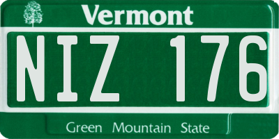 VT license plate NIZ176