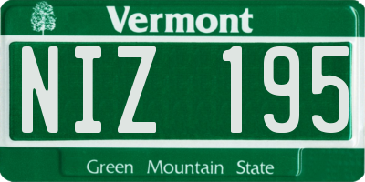 VT license plate NIZ195