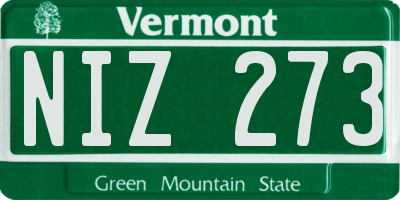 VT license plate NIZ273